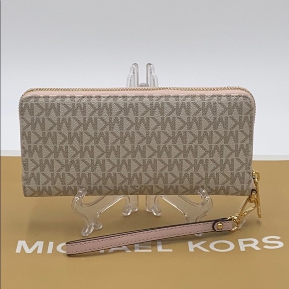 MICHAEL KORS LG CONTINENTAL WALLETS POWDER BLUSH - Picture 12 of 16